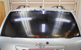 ②ヒートガンに寄り1枚成形。